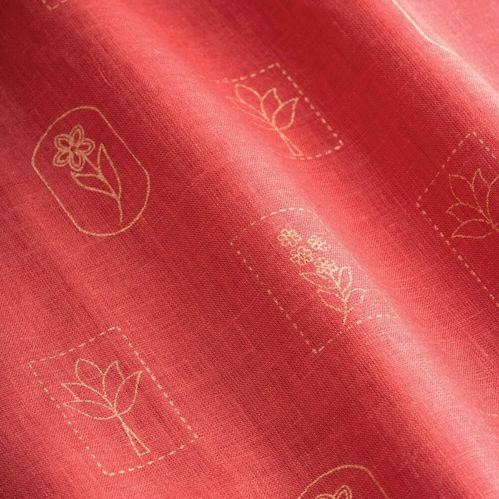 CORAL RED HERITAGE MOTIF
