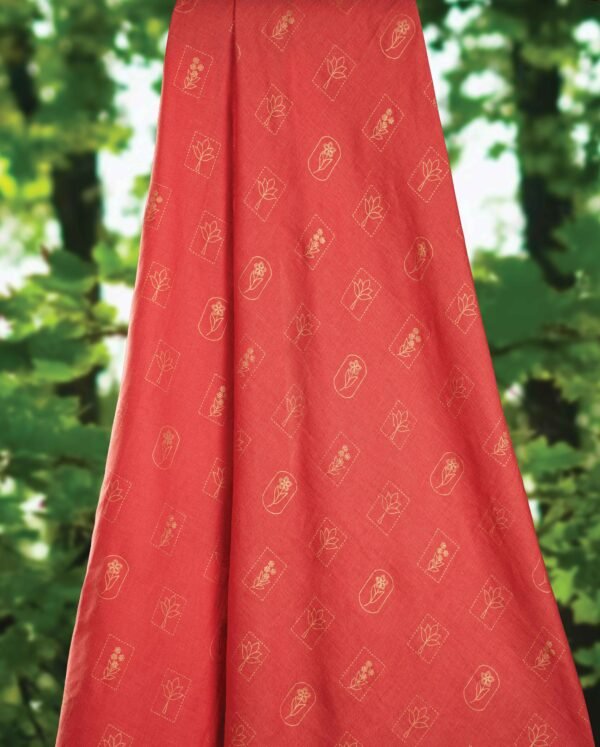 CORAL RED HERITAGE MOTIF